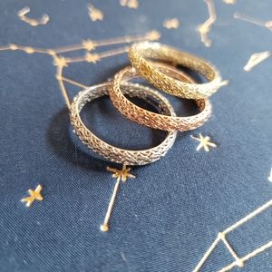 10k gold trio set of rings